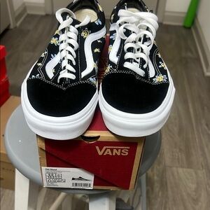 Vans Kids Black and White Sneakers